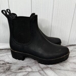 Black Ankle Rain Boots